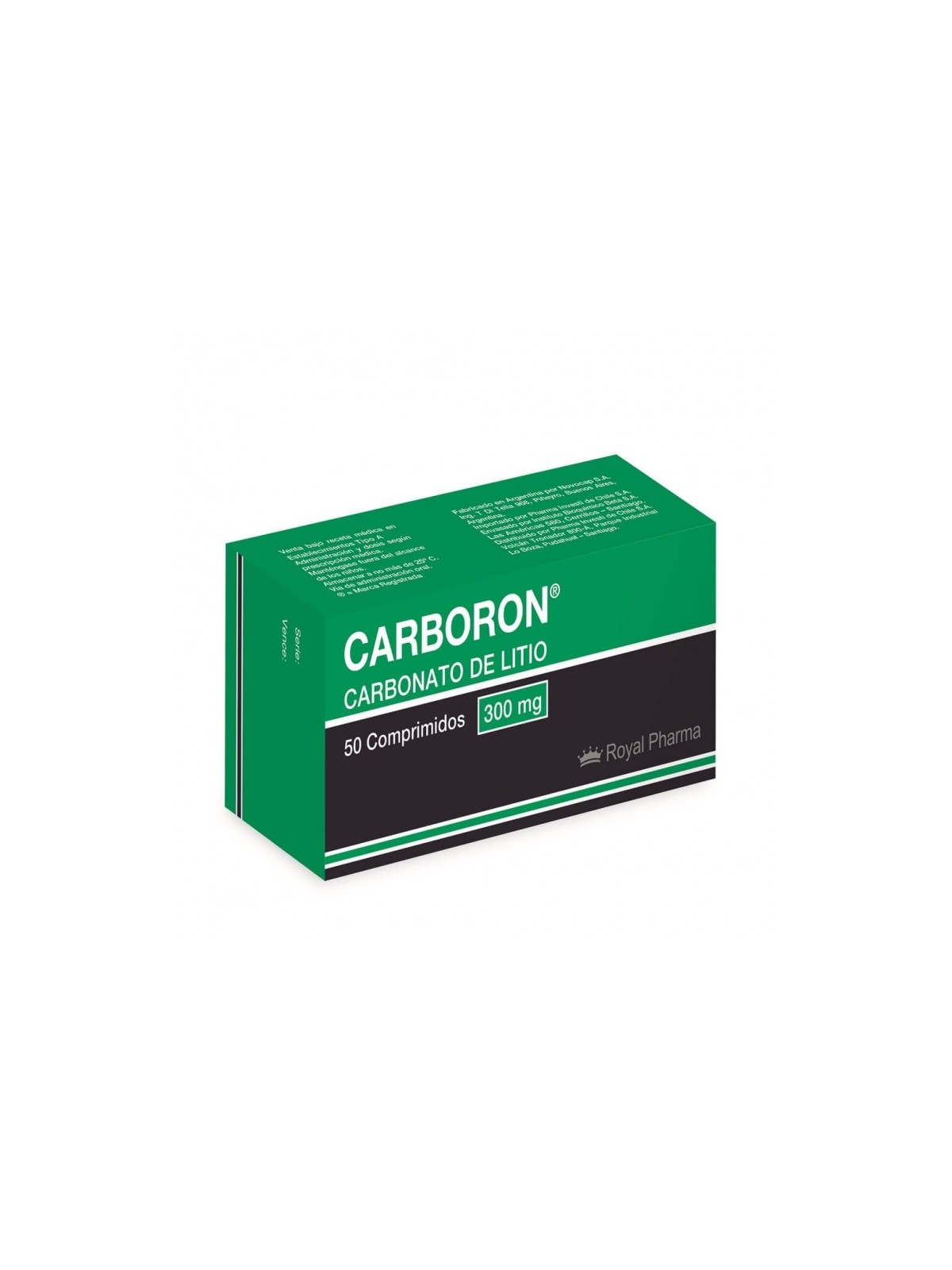 CARBORON 300mg X 50COM.REC