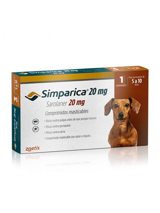 SIMPARICA 20MG PERRO 5-10 KG X 1 COMP