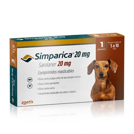 SIMPARICA 20MG PERRO 5-10 KG X 1 COMP