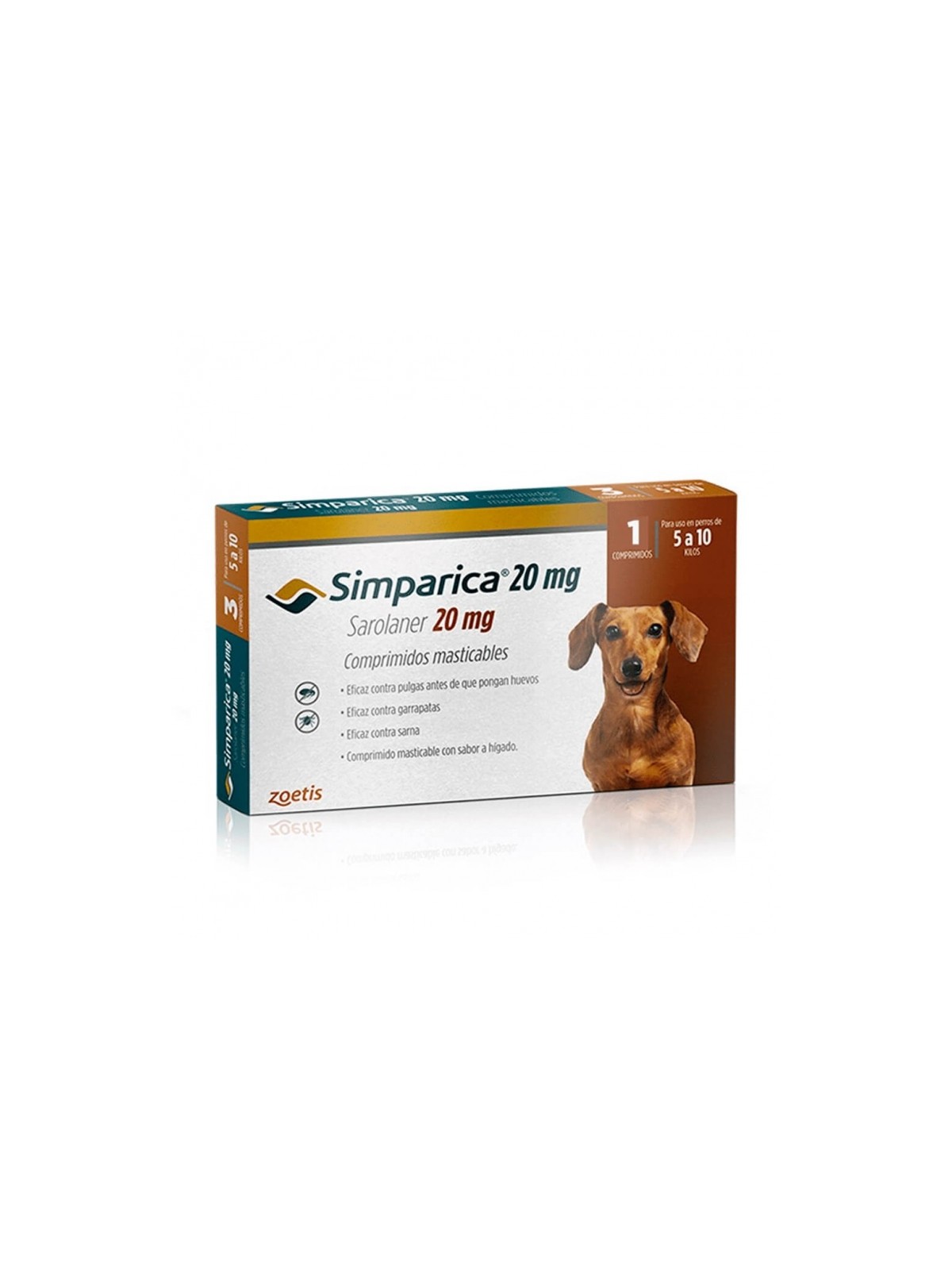 SIMPARICA 20MG PERRO 5-10 KG X 1 COMP