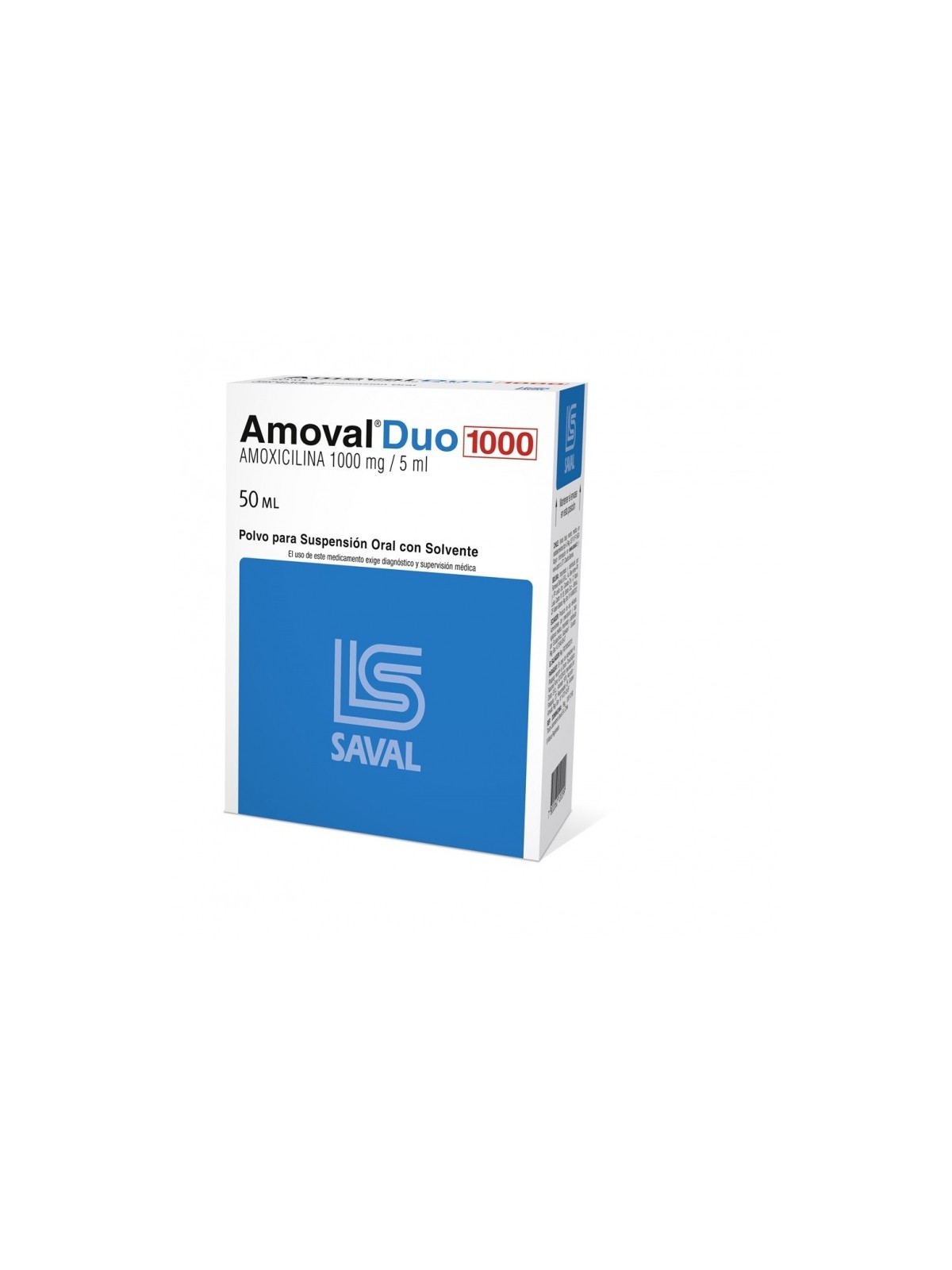 AMOVAL DUO 1000 MG/5 ML X 50 ML