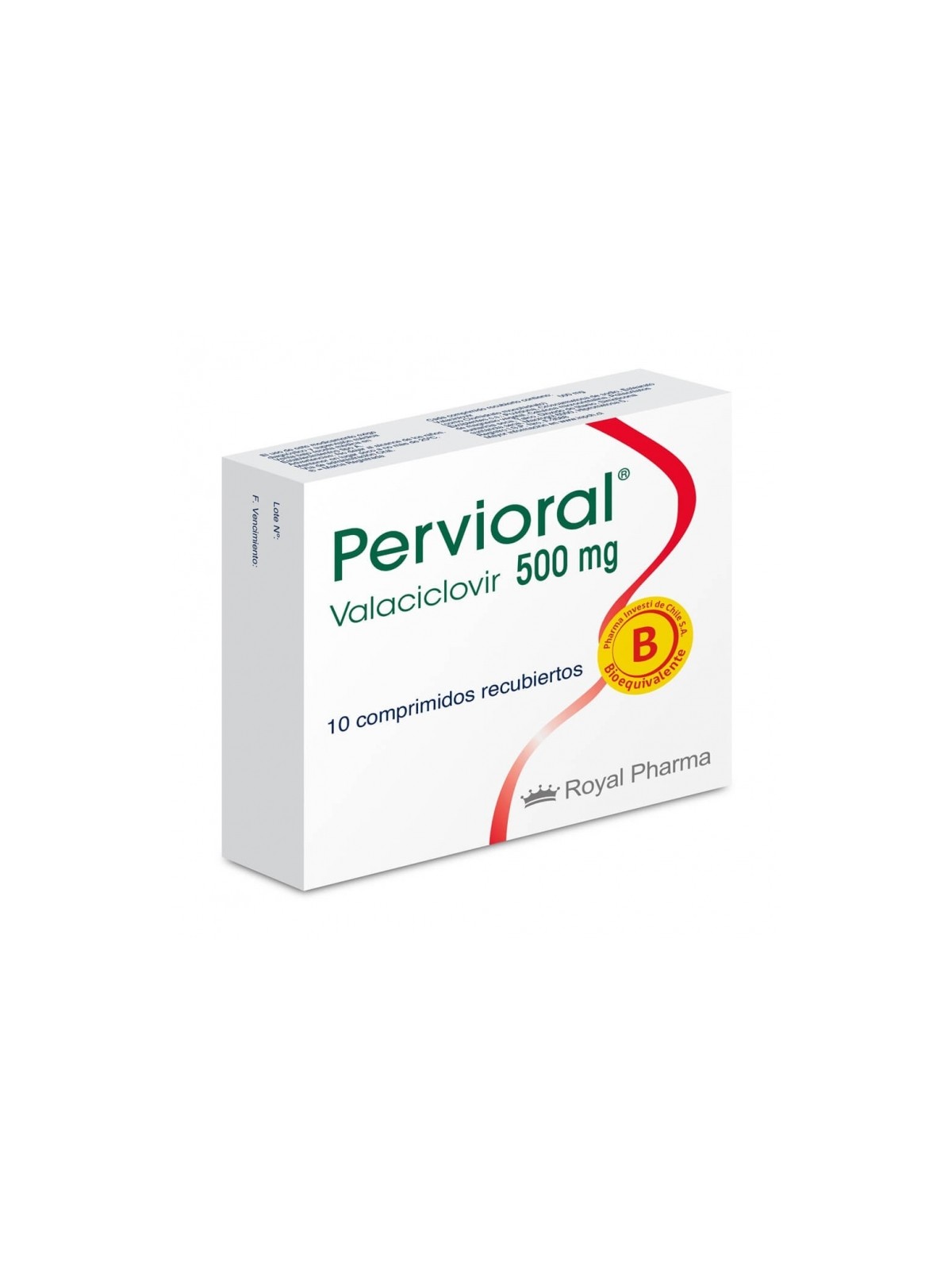 PERVIORAL 500mg X 10 COM