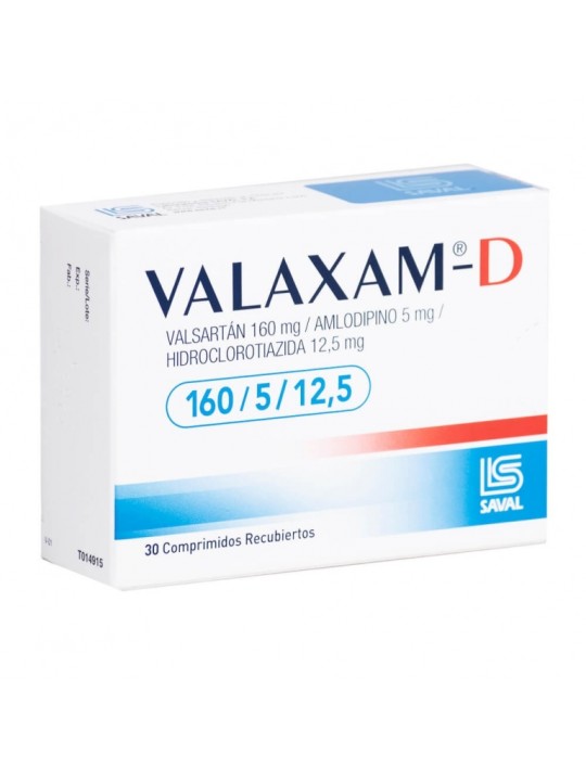 VALAXAM D  160mg/5MG/12,5 X30COM REC.