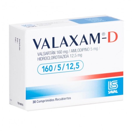 VALAXAM D  160mg/5MG/12,5 X30COM REC.