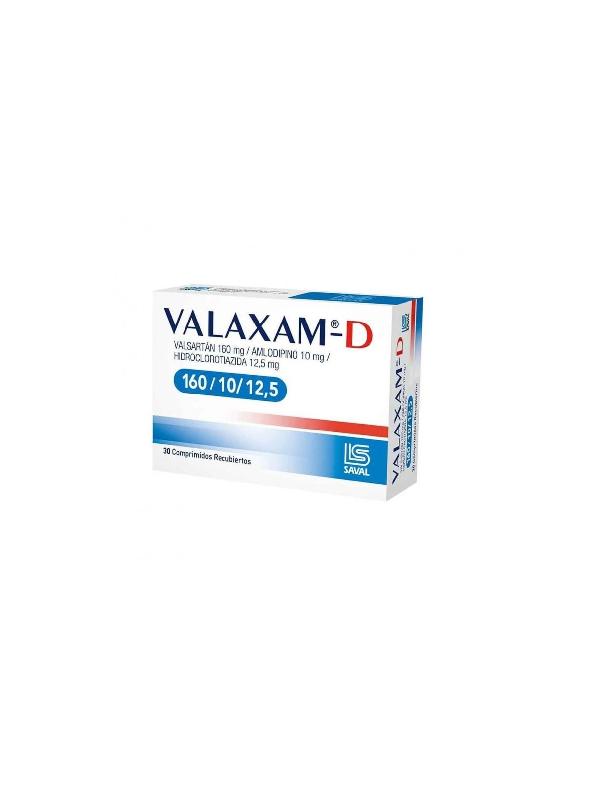 VALAXAM 160mg/10MG/12,5 X30COM REC.