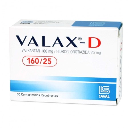 VALAX D 160 MG/25 MG 30 COMP