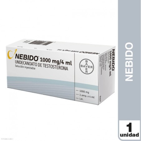 NEBIDO SOL. INYECTABLE 1000MG/4ML X 1 AMP