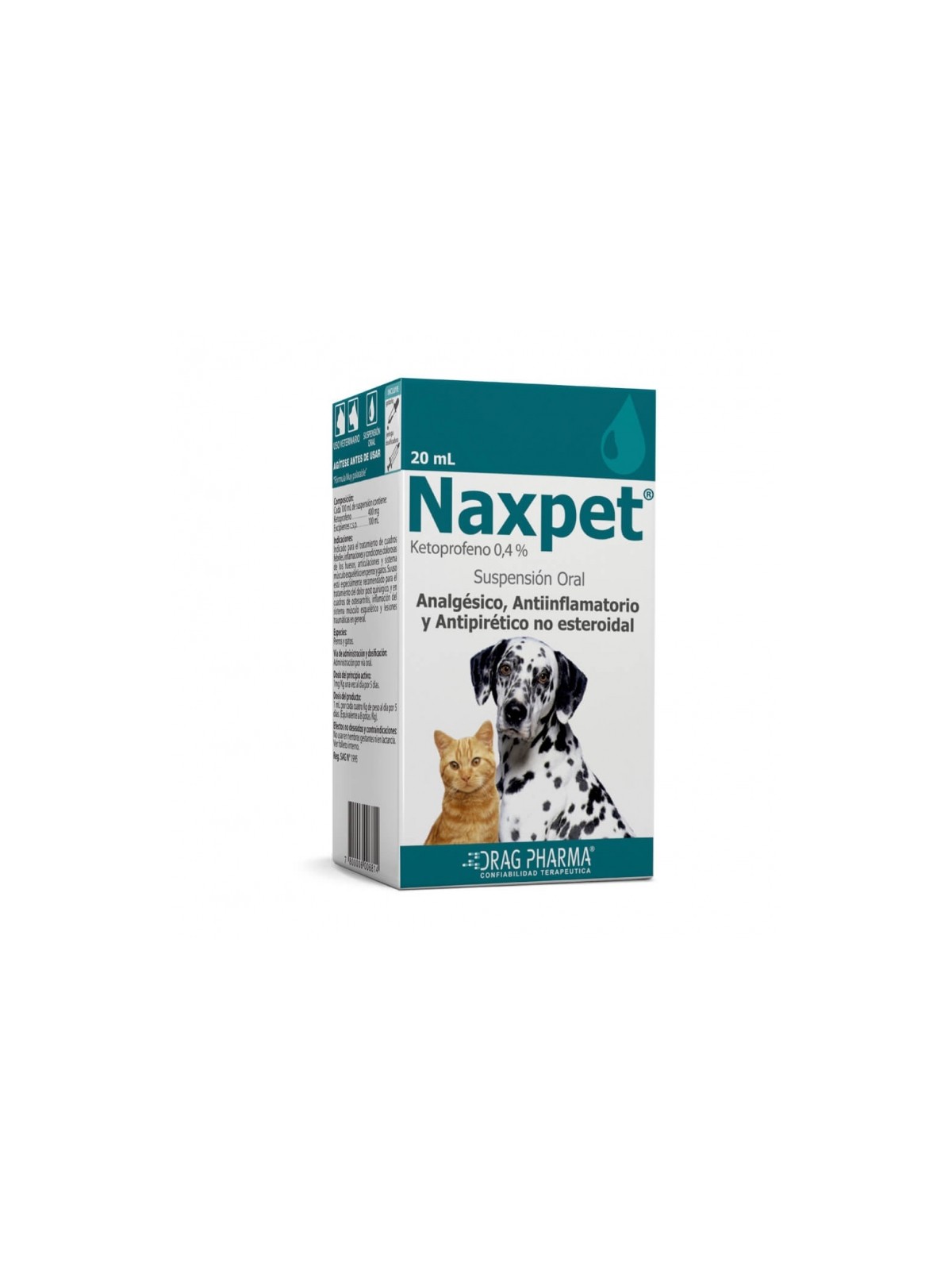 NAXPET SUSP.0,4%PE/GAT X20ML