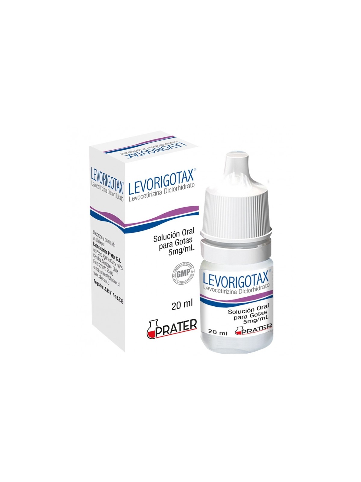 LEVORIGOTAX GOTAS 5MG mg/20ml