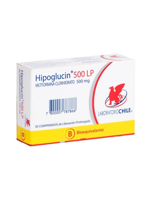 HIPOGLUCIN LP  500mg X30COM.