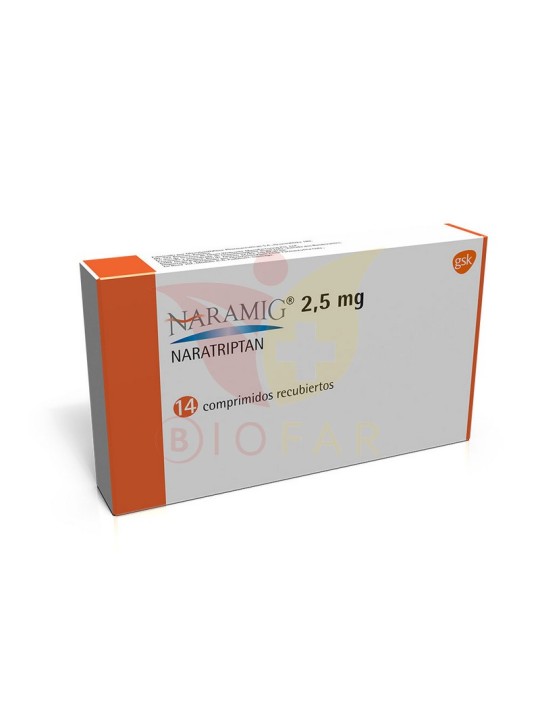 NARAMIG 2,5 MG X 14 COM REC