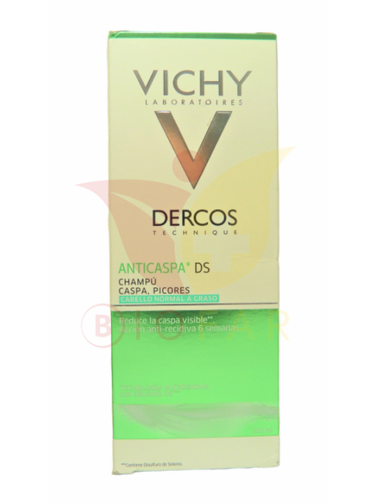 VICHY DERCOS SH. ANTICASPA DS CABELLO NORMAL A GRASO X 200ML