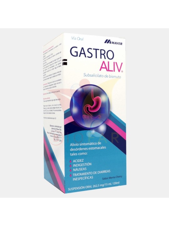 GASTROALIV 262.5mg/15ml SUSP.ORAL X120ML