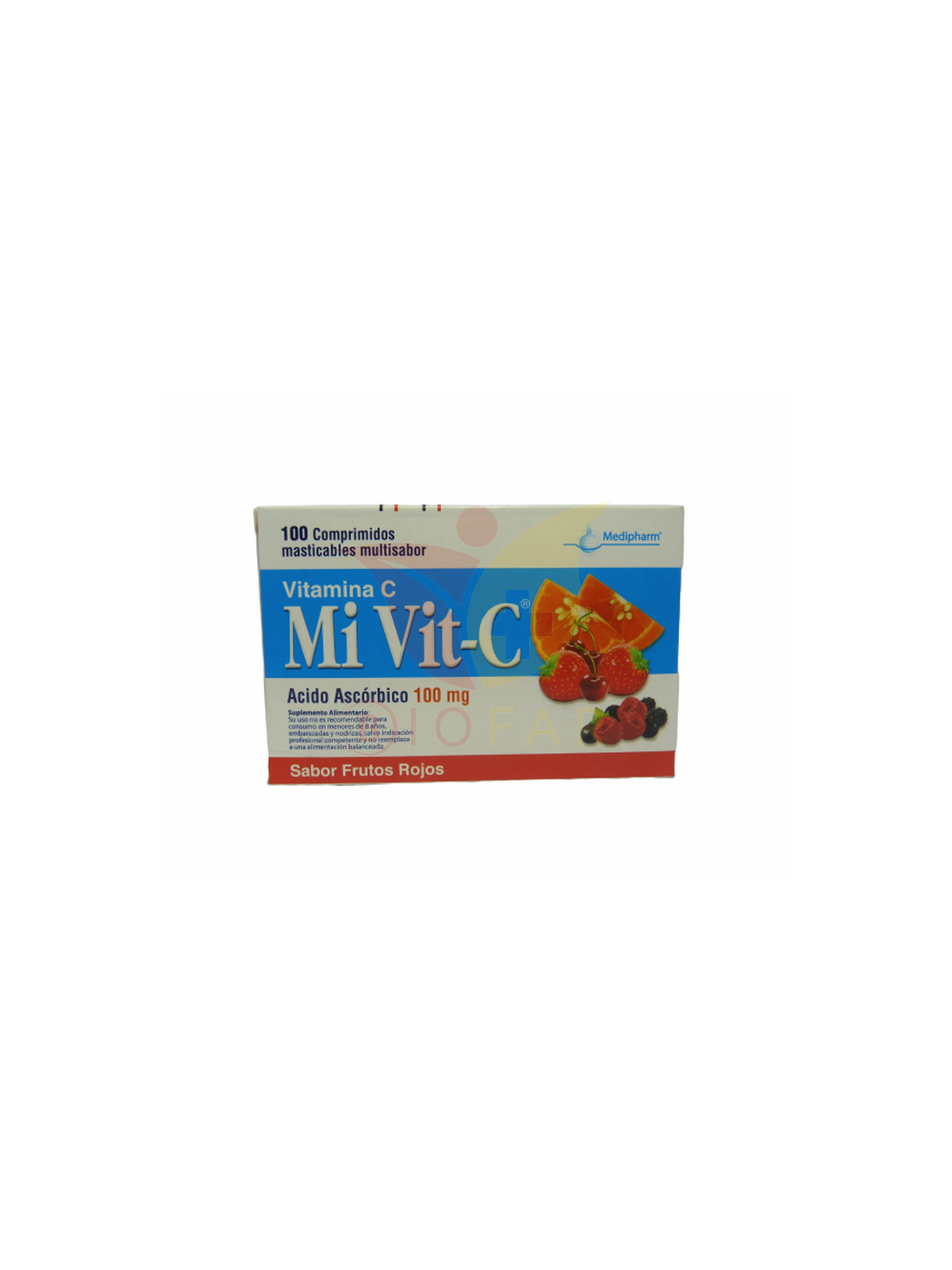 MIVIT C FRUT.ROJOS 100mg X100COM.MAST.