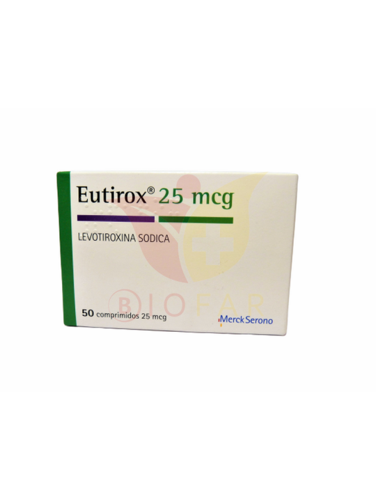 EUTIROX (R) 25mcg X50COM.