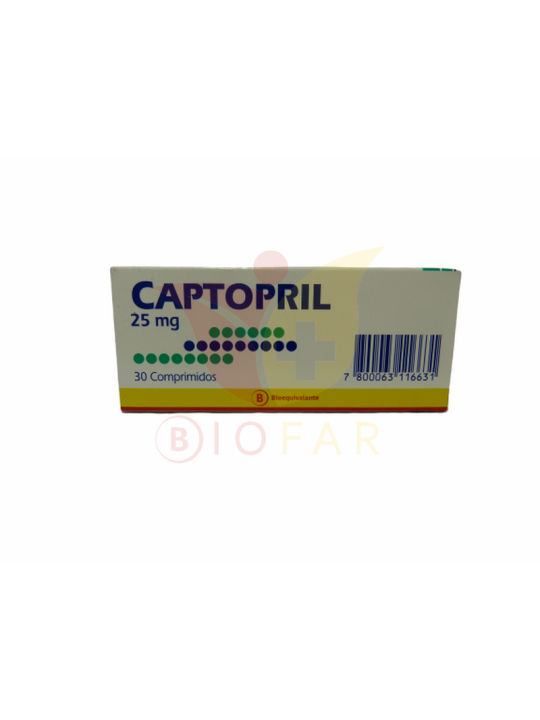 CAPTOPRIL 25mg X30COM.