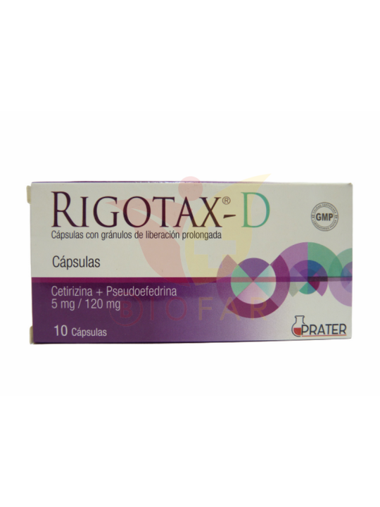 RIGOTAX-D 5mg/120mg X 10CAP