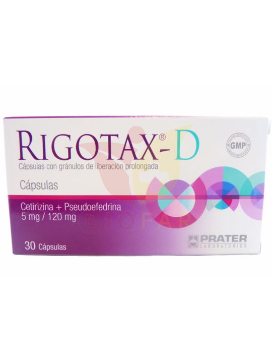 RIGOTAX-D 5mg/120mg X 30CAP