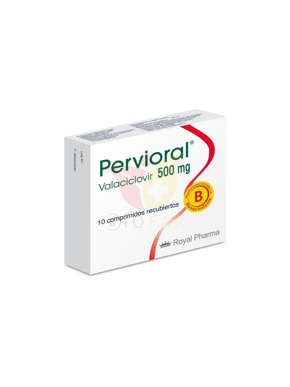 PERVIORAL 500mg X 10 COM