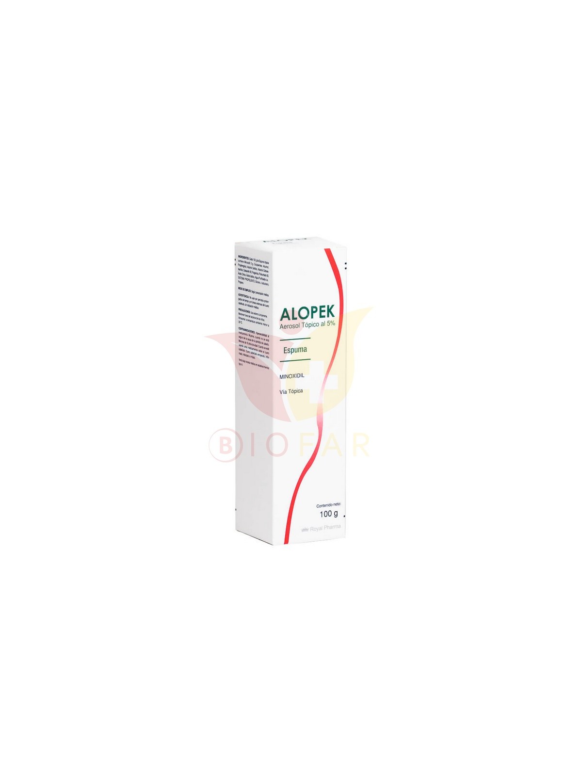 Alopek 5 % x 100 gr Esp Top