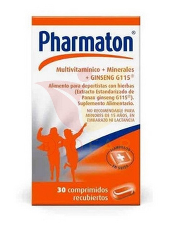 PHARMATON MULTV+MINERALES+GINSENG X 30COM