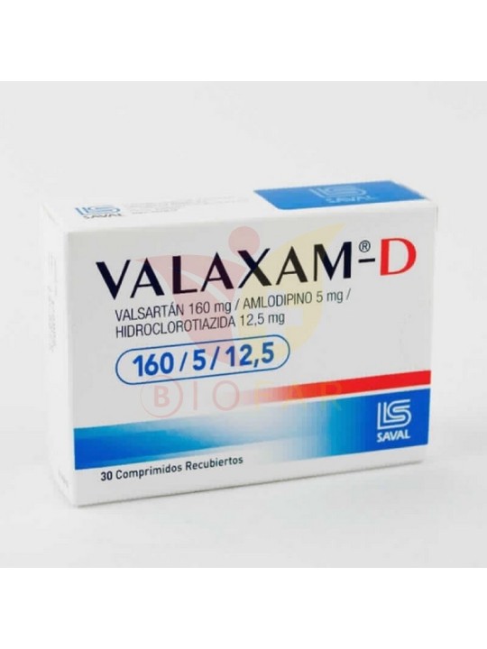 VALAXAM D  160mg/5MG/12,5 X30COM REC.