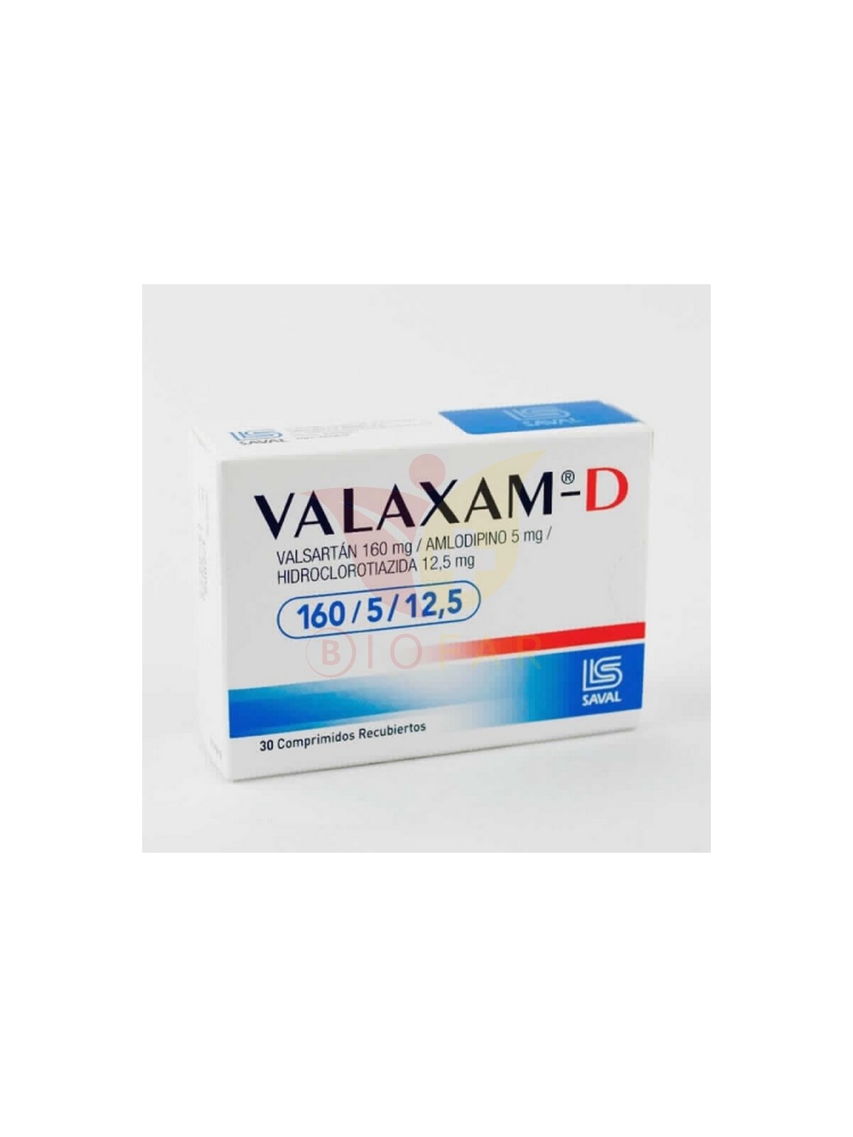 VALAXAM D  160mg/5MG/12,5 X30COM REC.