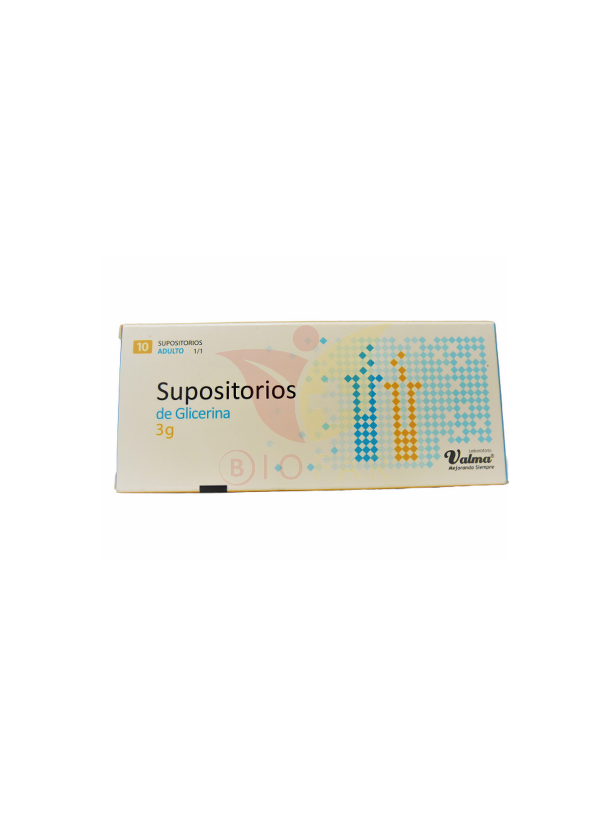 SUPOSITORIO GLICERINA ADULTO 1/1 3G X 10