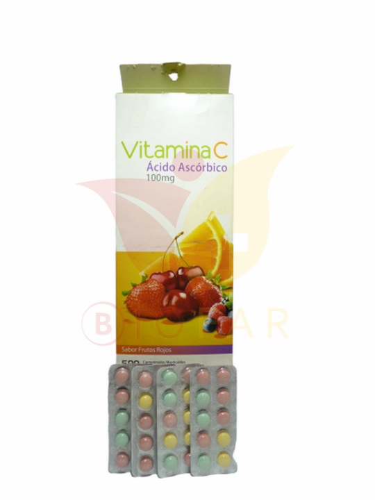 VITAMINA C 100 mg TIRA X 10COM