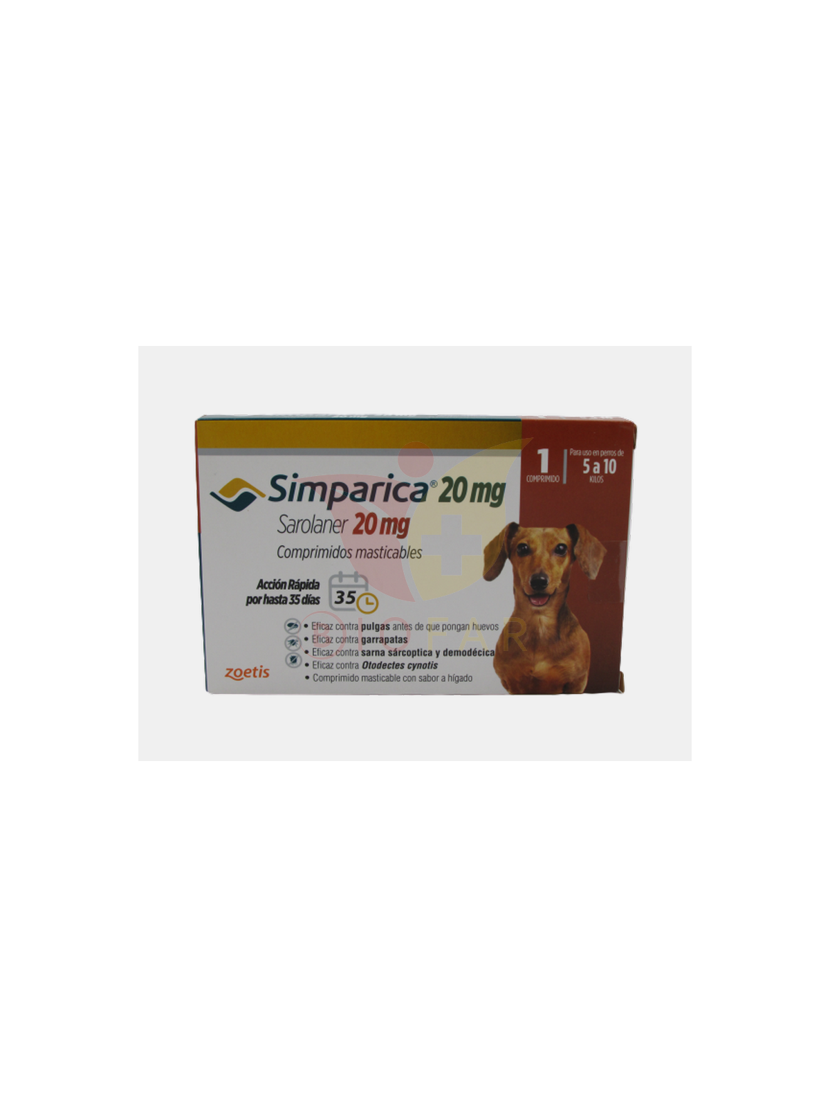 SIMPARICA 20MG PERRO 5-10 KG X 1 COMP