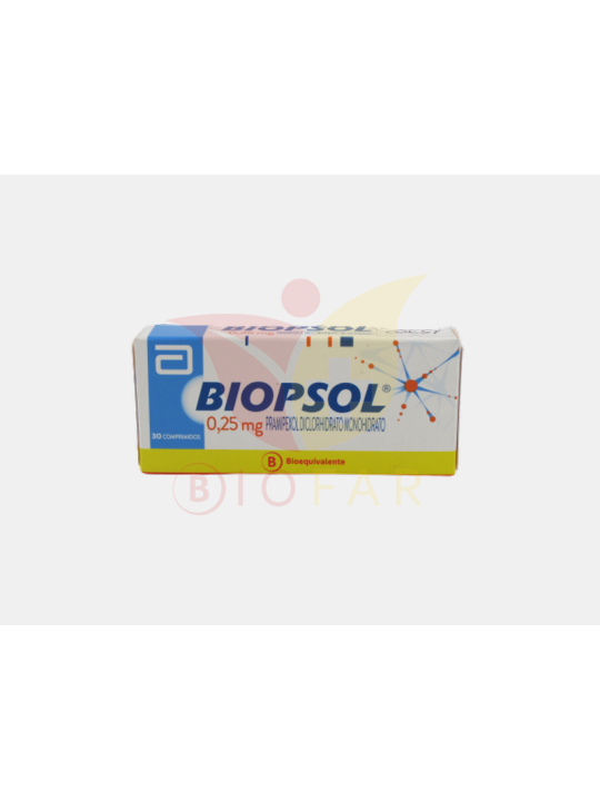 BIOPSOL COM.0,25MG.30