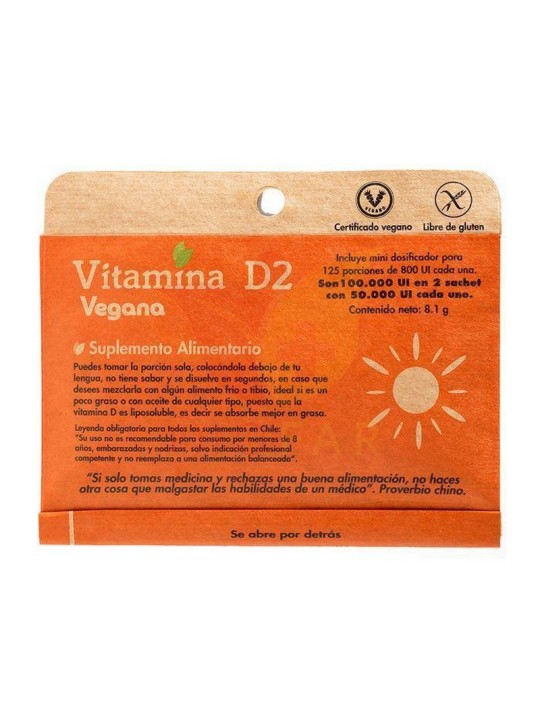 VITAMINA D2 VEGANA 65 MG X 125 PORCIONES