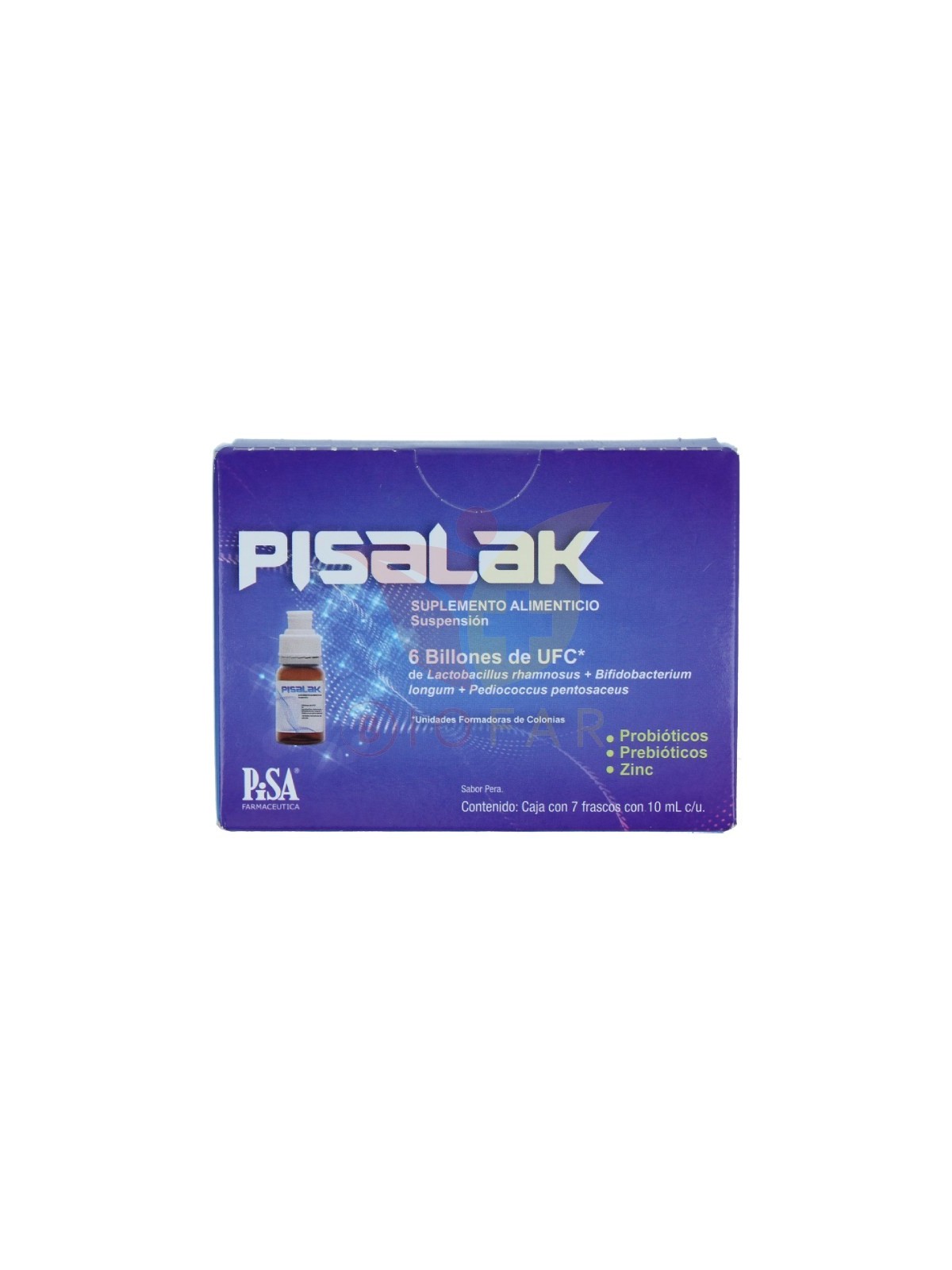 PISALAK 6 BILLONES PROBIOTICOS + PREBIOTICOS + ZINC X 7 FRASCOS X 10 ML