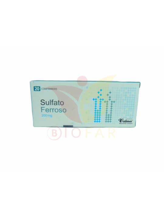 SULFATO FERROSO 200mg X20COM.