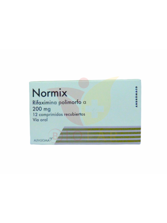 NORMIX 200MG X 12 COM REC