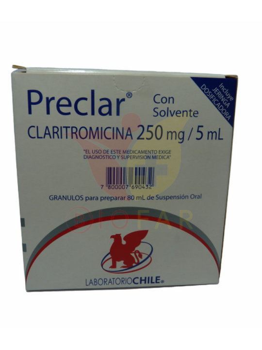 PRECLAR 250mg /5ml S:O  X80 ML