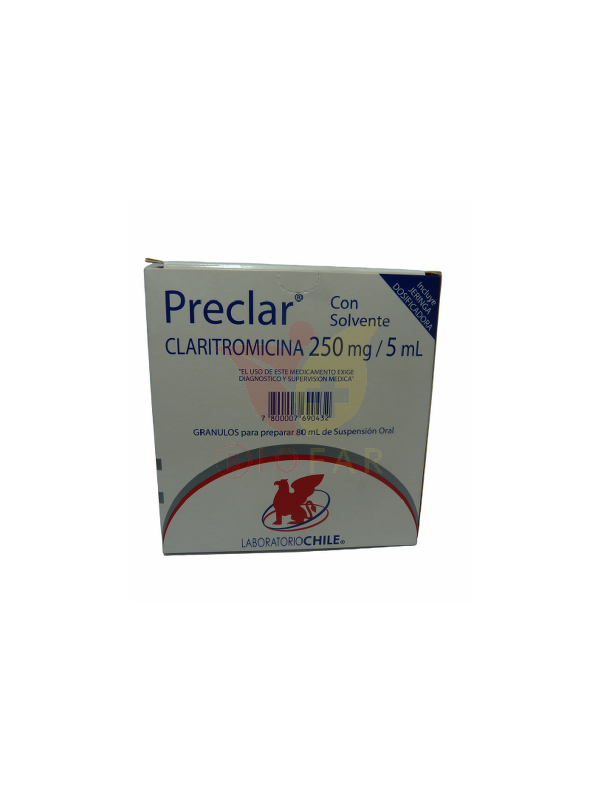 PRECLAR 250mg /5ml S:O  X80 ML