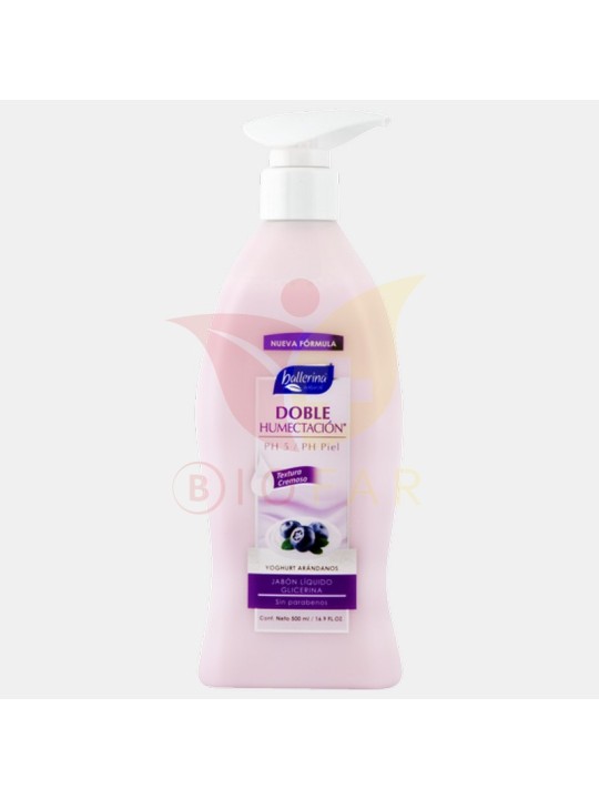 BALLERINA JABON DOBLE HUMECT ARANDANOS X 500 ML