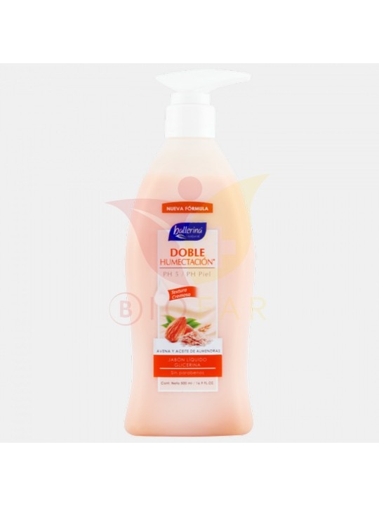 BALLERINA JABON DOBLE HUMECT AVENA Y ALMEND X 500 ML