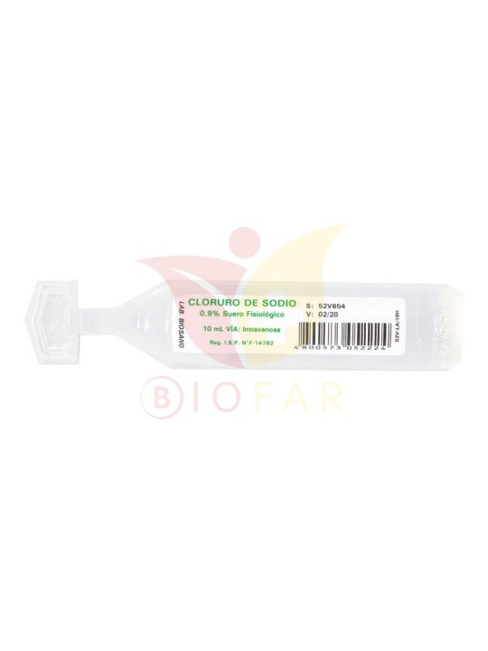 CLORURO DE SODIO 0,9% 10ml 1 AMP