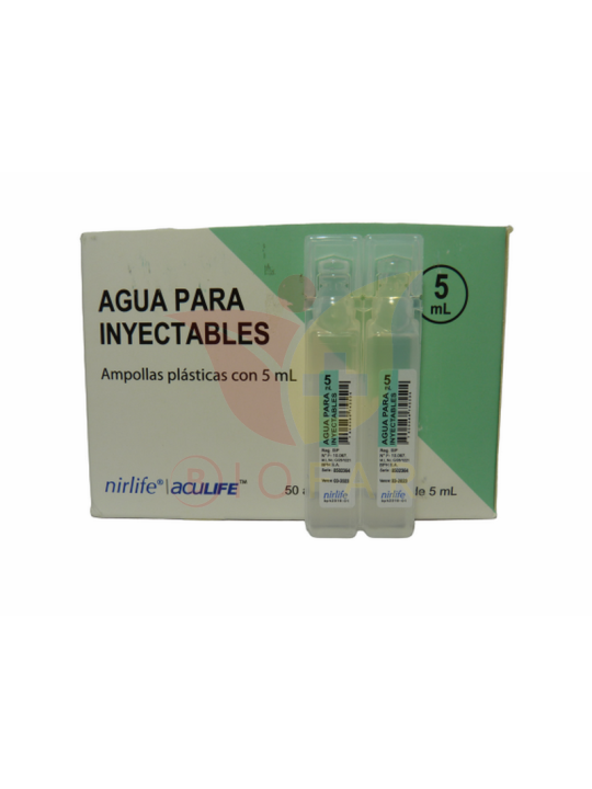 AGUA INYECTABLES 5ml X 50AMP