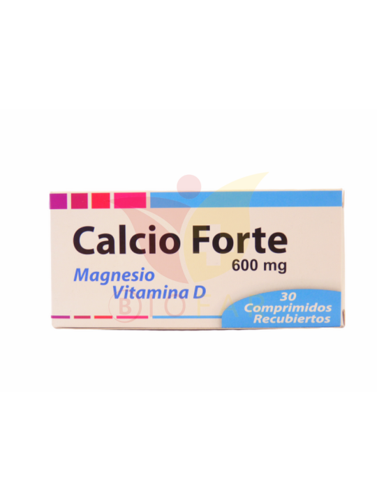 CALCIO FORTE 600mg/VITD X30 COM