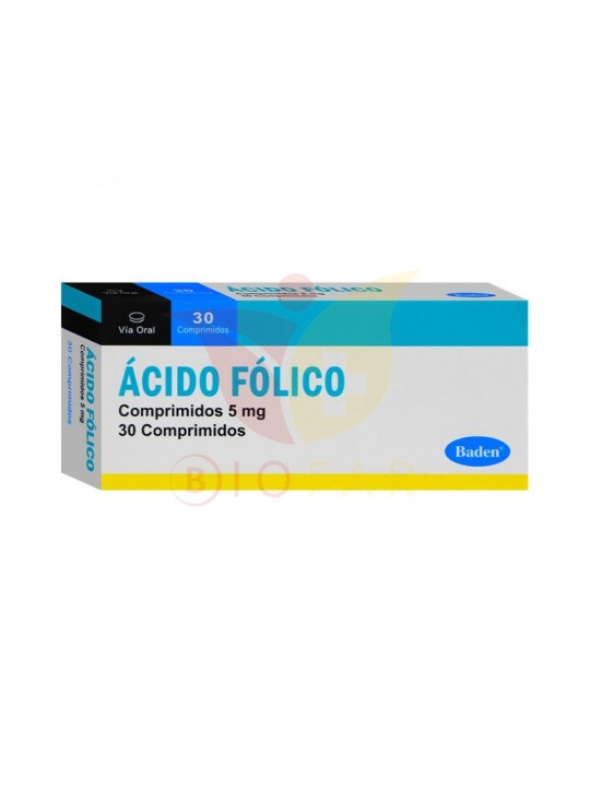 ACIDO FOLICO 5MG X 30 COMP