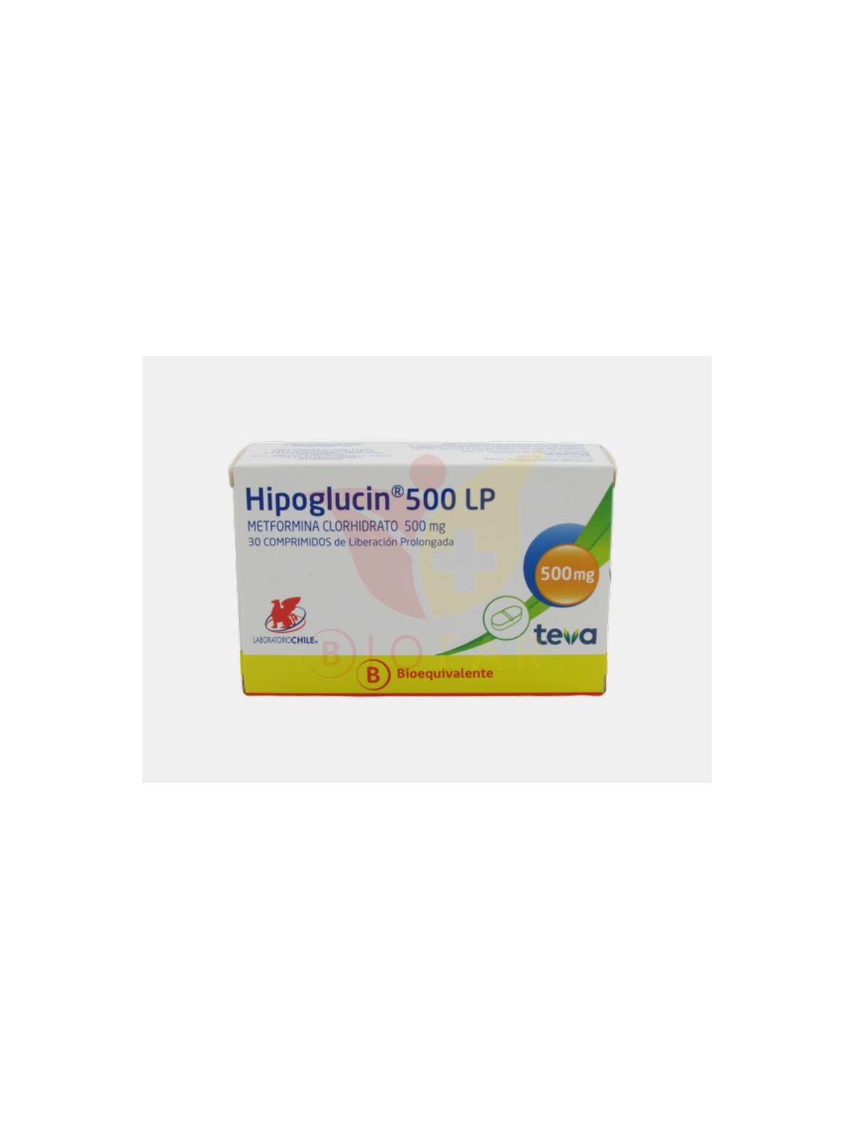 HIPOGLUCIN LP  500mg X30COM.