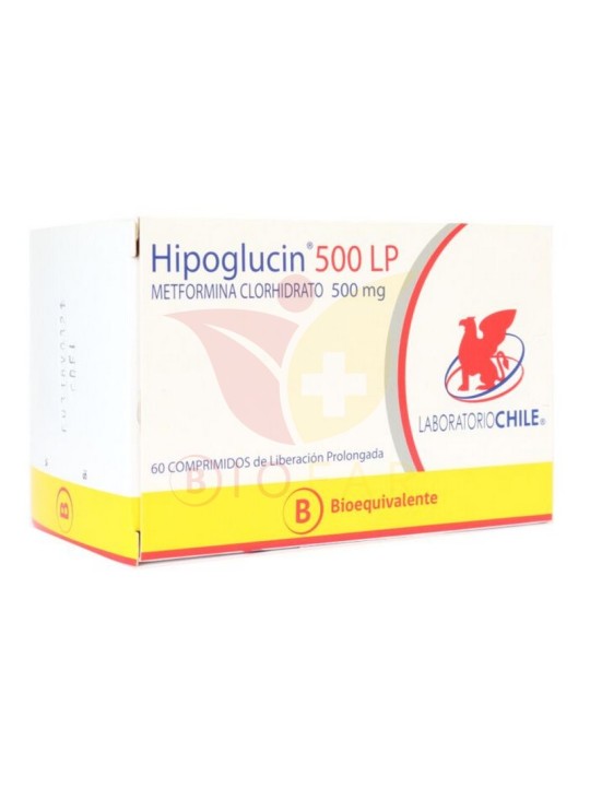 HIPOGLUCIN LP  500mg X60COM.