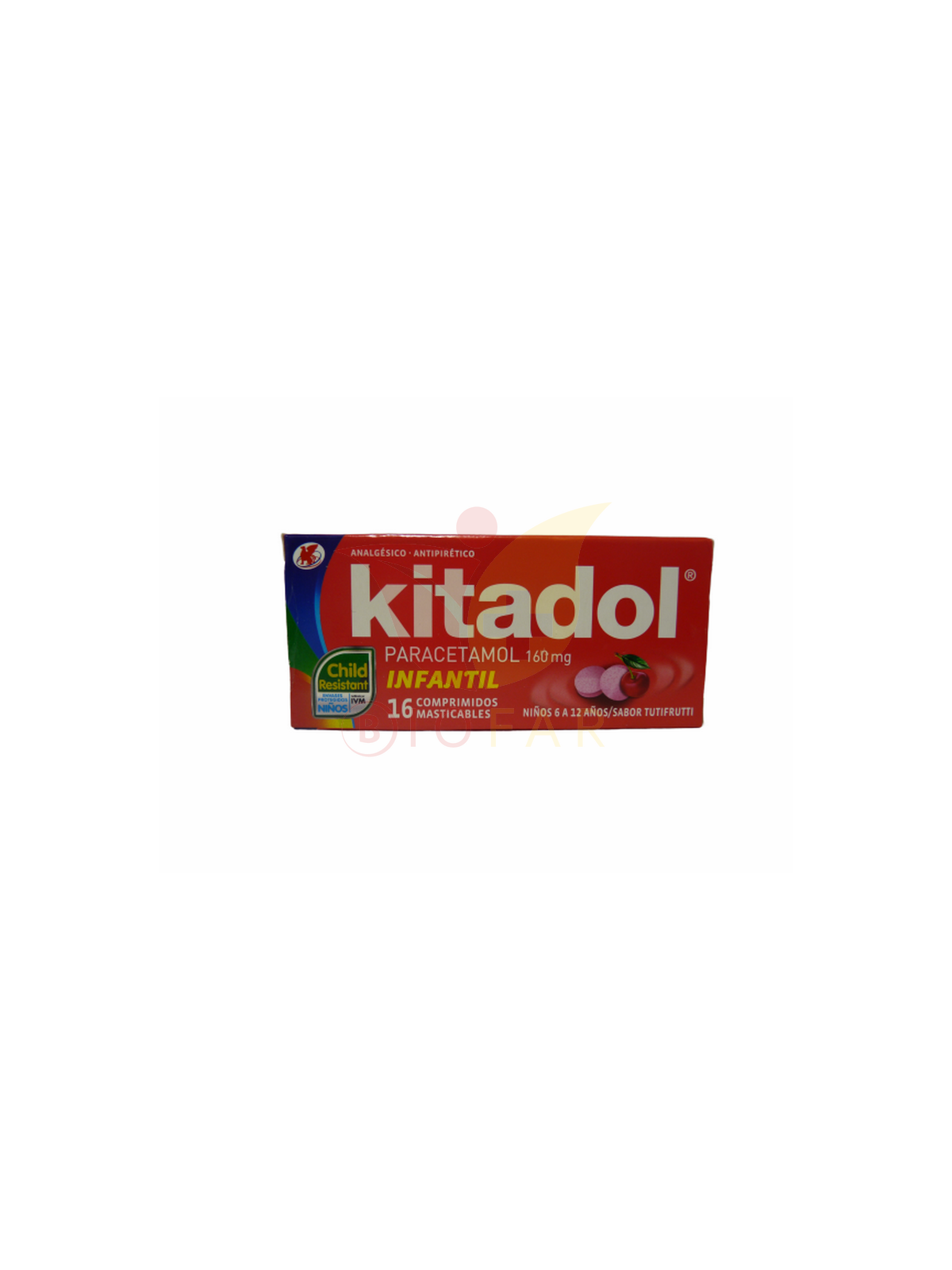 KITADOL NIÑOS 160mg X16COM.