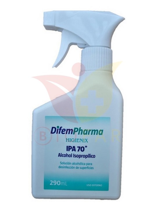 ALCOHOL HIGIENIX ISOPRO 70º SPRAY X 290 CC DIFEM