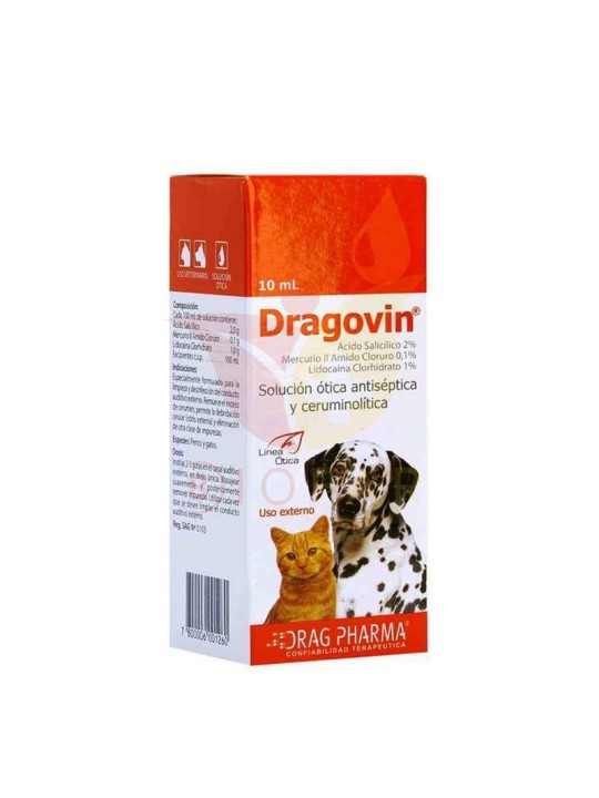 DRAGOVIN SOL OTICA/CERUMINOLITICA X 10 ML