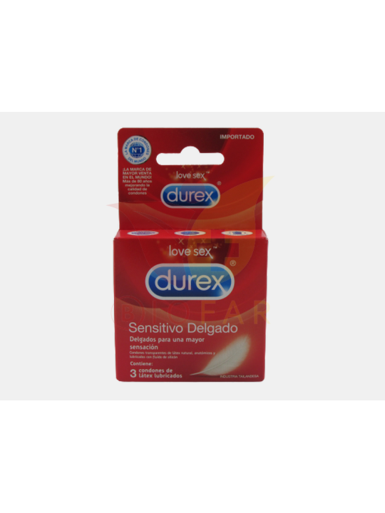 DUREX SENSITIVO DELGADO X 3