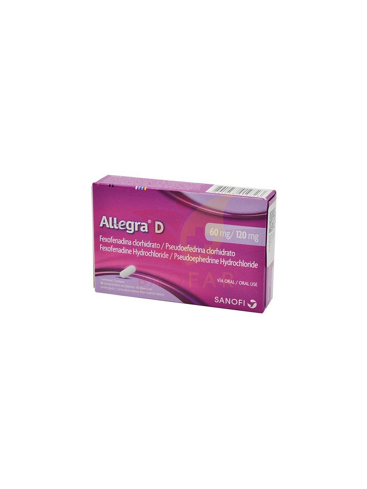 ALLEGRA D 60MG/120MG X 20 COM